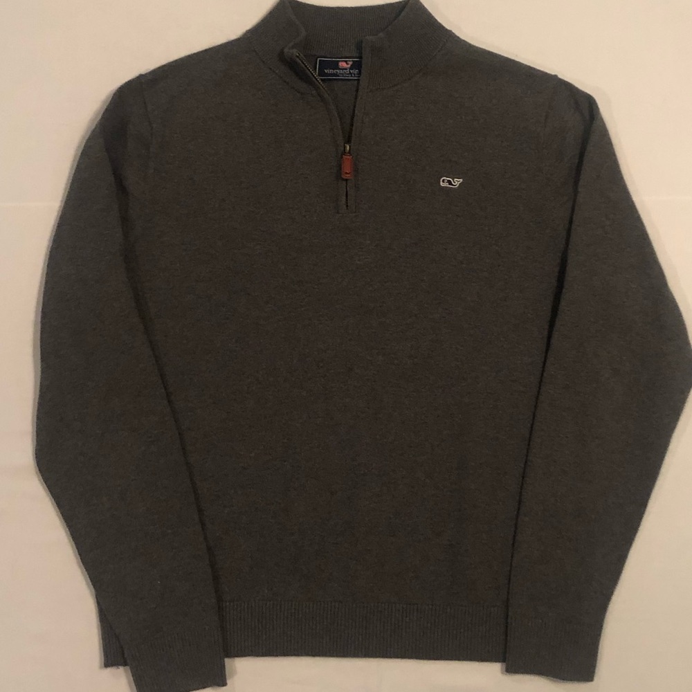 Vineyard Vines Boys Classic Zip Mock Neck Sweater